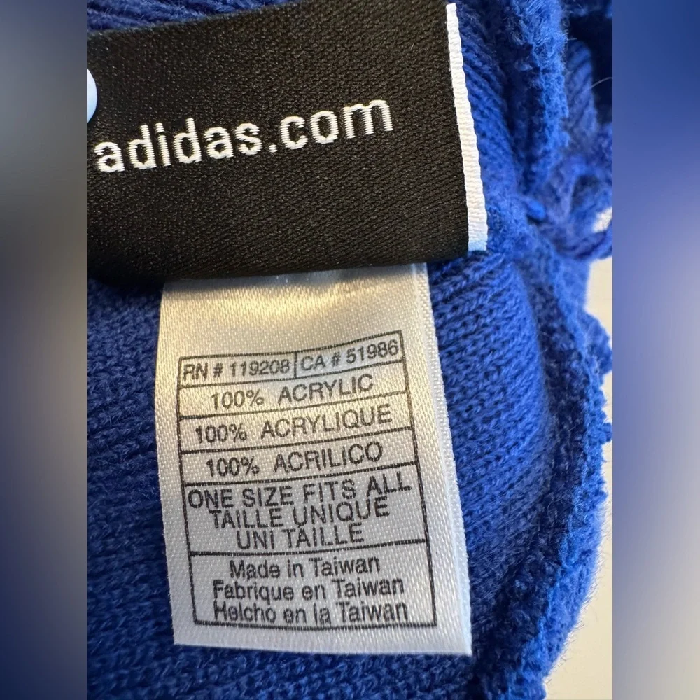 Adidas Golden State Warriors Beanie Pom Knit Hat NBA Blue Yellow OS